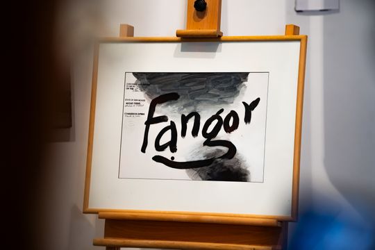 Konferencja prasowa dot. przekazania 7 obrazów Wojciecha Fangora dla MCSW Elektrownia (zdjęcia)