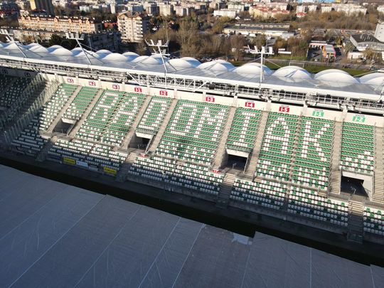 Stadion przy Struga 63 gotowy - zdjęcia z lotu ptaka