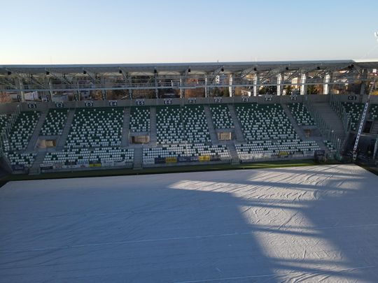Stadion przy Struga 63 gotowy - zdjęcia z lotu ptaka