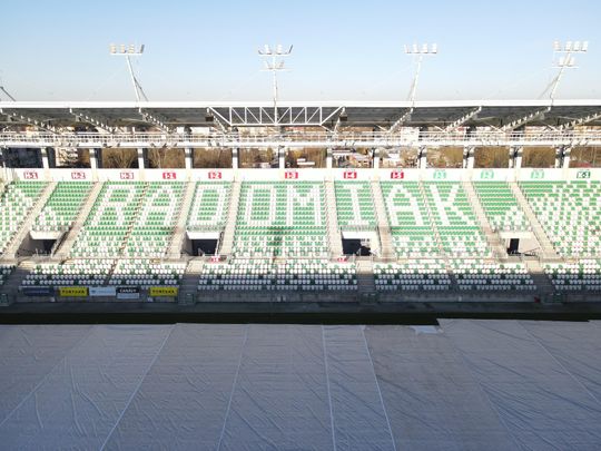 Stadion przy Struga 63 gotowy - zdjęcia z lotu ptaka
