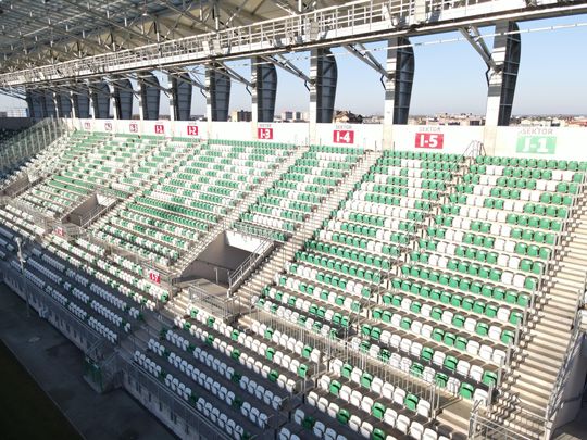 Stadion przy Struga 63 gotowy - zdjęcia z lotu ptaka