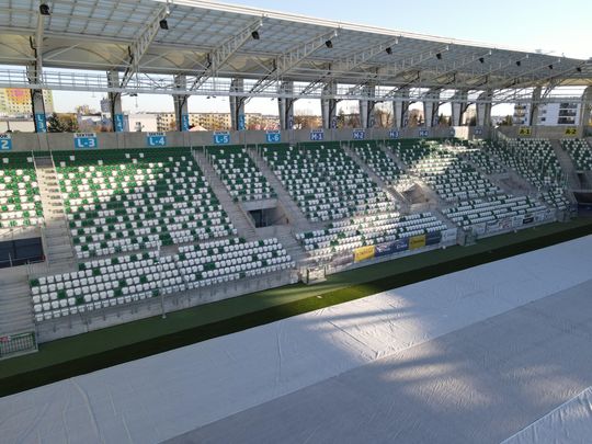 Stadion przy Struga 63 gotowy - zdjęcia z lotu ptaka
