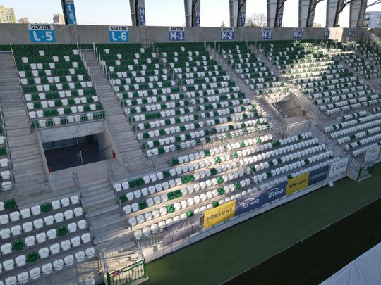 Stadion przy Struga 63 gotowy - zdjęcia z lotu ptaka