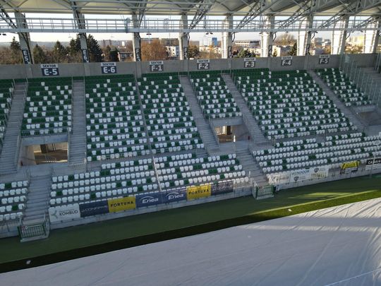 Stadion przy Struga 63 gotowy - zdjęcia z lotu ptaka