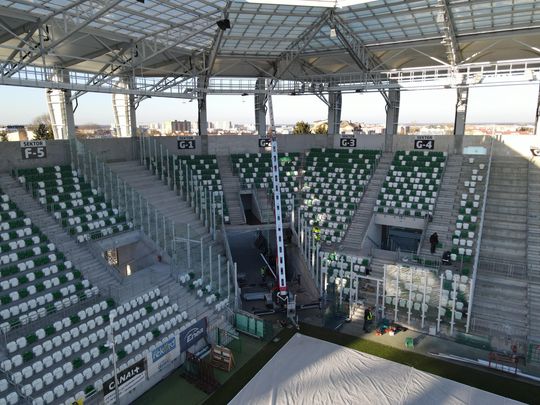 Stadion przy Struga 63 gotowy - zdjęcia z lotu ptaka