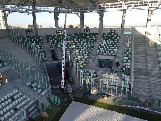 Stadion przy Struga 63 gotowy - zdjęcia z lotu ptaka