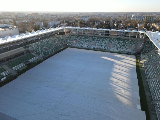 Stadion przy Struga 63 gotowy - zdjęcia z lotu ptaka