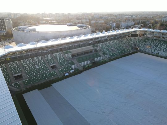 Stadion przy Struga 63 gotowy - zdjęcia z lotu ptaka