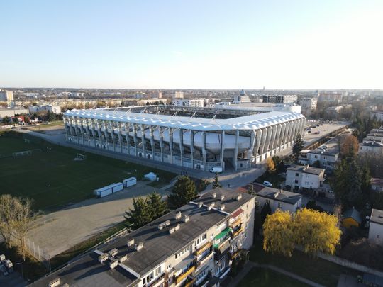 Stadion przy Struga 63 gotowy - zdjęcia z lotu ptaka