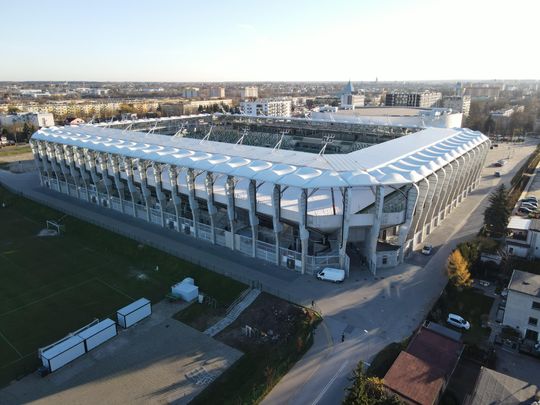 Stadion przy Struga 63 gotowy - zdjęcia z lotu ptaka