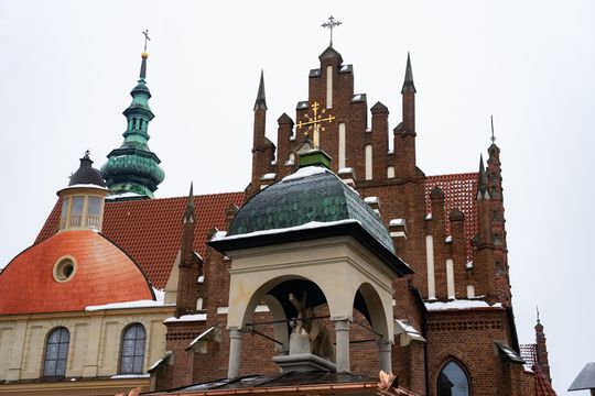  Konferencja prasowa dot. prac konserwatorskich prowadzonych przy budynku Klasztoru Bernardynów (zdjęcia)