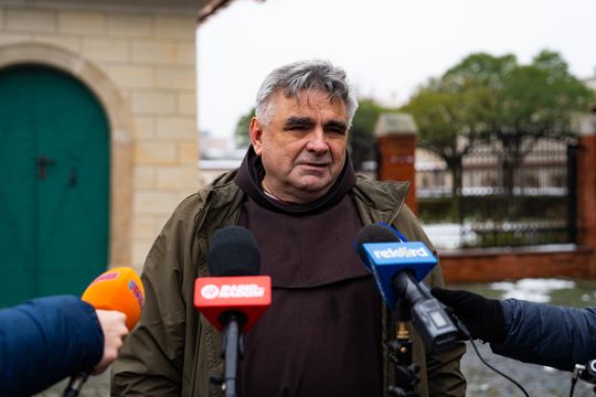  Konferencja prasowa dot. prac konserwatorskich prowadzonych przy budynku Klasztoru Bernardynów (zdjęcia)