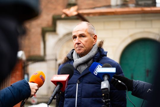  Konferencja prasowa dot. prac konserwatorskich prowadzonych przy budynku Klasztoru Bernardynów (zdjęcia)