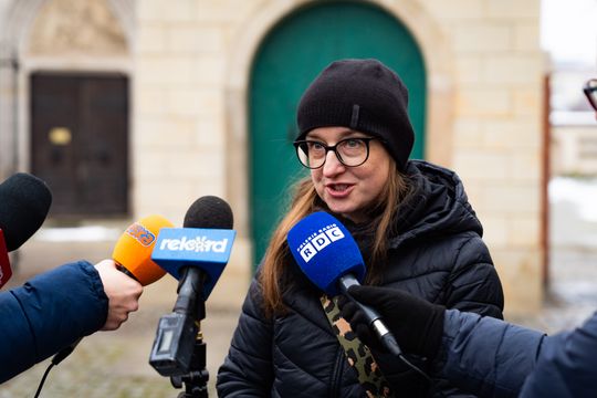  Konferencja prasowa dot. prac konserwatorskich prowadzonych przy budynku Klasztoru Bernardynów (zdjęcia)