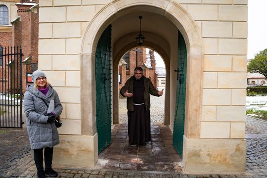  Konferencja prasowa dot. prac konserwatorskich prowadzonych przy budynku Klasztoru Bernardynów (zdjęcia)