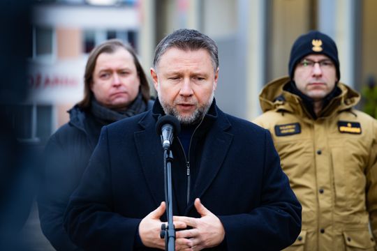 Konferencja prasowa z udziałem ministra Marcina Kierwińskiego (zdjęcia)