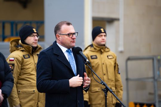 Konferencja prasowa z udziałem ministra Marcina Kierwińskiego (zdjęcia)