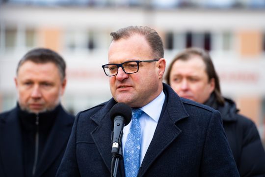 Konferencja prasowa z udziałem ministra Marcina Kierwińskiego (zdjęcia)