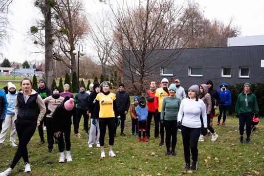 Bieg morsa oraz morsowanie nad zalewem Borki (zdjęcia)