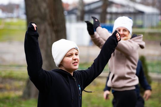 Bieg morsa oraz morsowanie nad zalewem Borki (zdjęcia)