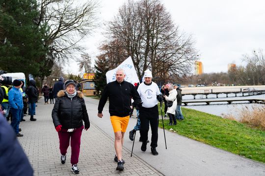 Bieg morsa oraz morsowanie nad zalewem Borki (zdjęcia)