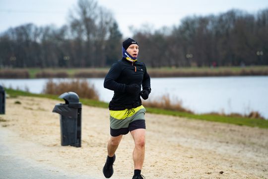 Bieg morsa oraz morsowanie nad zalewem Borki (zdjęcia)
