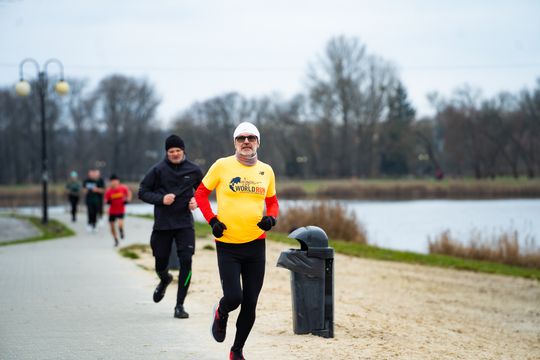 Bieg morsa oraz morsowanie nad zalewem Borki (zdjęcia)