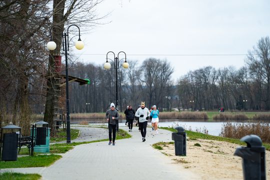 Bieg morsa oraz morsowanie nad zalewem Borki (zdjęcia)