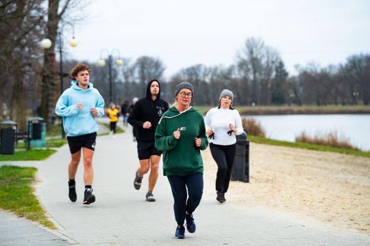 Bieg morsa oraz morsowanie nad zalewem Borki (zdjęcia)