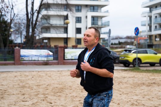 Bieg morsa oraz morsowanie nad zalewem Borki (zdjęcia)