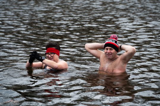 Bieg morsa oraz morsowanie nad zalewem Borki (zdjęcia)