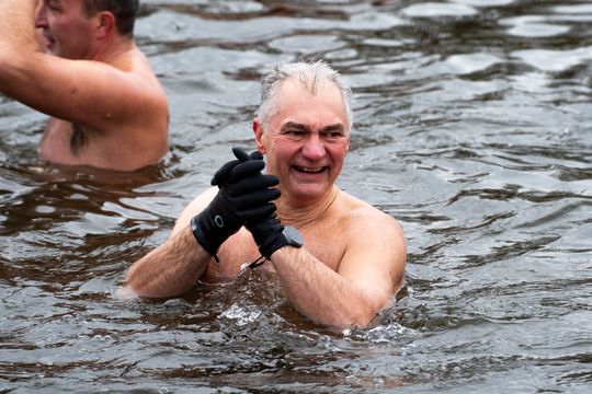 Bieg morsa oraz morsowanie nad zalewem Borki (zdjęcia)