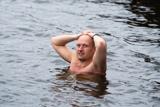 Bieg morsa oraz morsowanie nad zalewem Borki (zdjęcia)