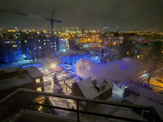 Pożar przy ulicy Cichej w Radomiu