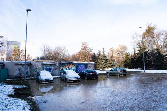 Awaria wodociągów przy ul. Rapackiego (zdjęcia)