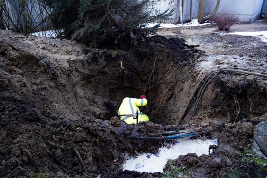 Awaria wodociągów przy ul. Rapackiego (zdjęcia)