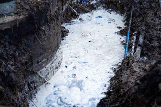 Awaria wodociągów przy ul. Rapackiego (zdjęcia)