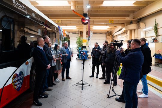 Konferencja prasowa dot. udziału MPK w 34 Finale WOŚP (zdjęcia)