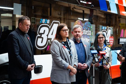 Konferencja prasowa dot. udziału MPK w 34 Finale WOŚP (zdjęcia)