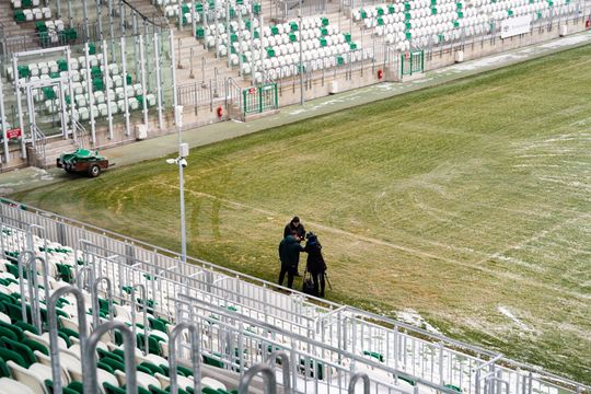 Ostatnie prace na sektorze dla gości na stadionie przy Struga (zdjęcia)