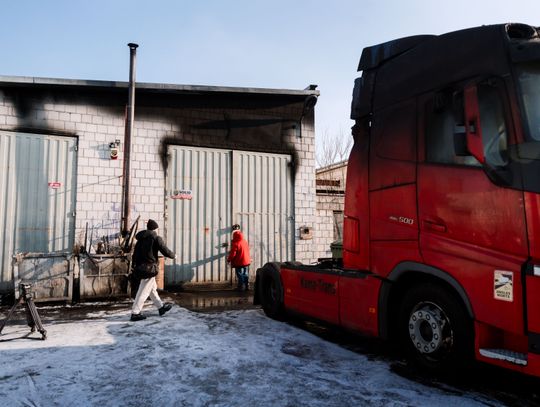 Warsztat w Milejowicach po pożarze (zdjęcia)