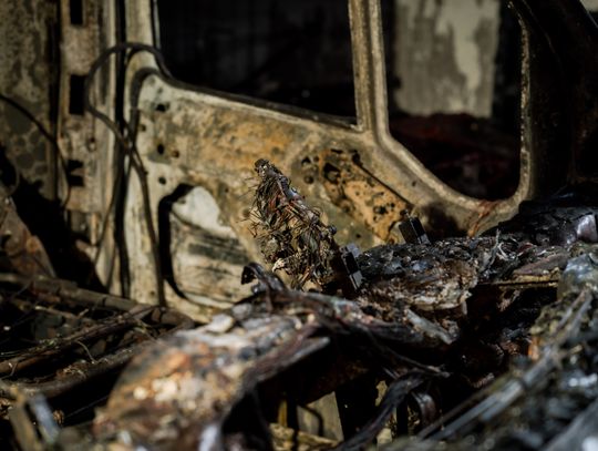 Warsztat w Milejowicach po pożarze (zdjęcia)