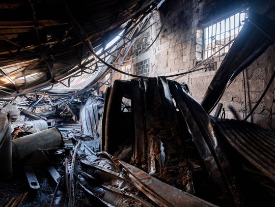 Warsztat w Milejowicach po pożarze (zdjęcia)