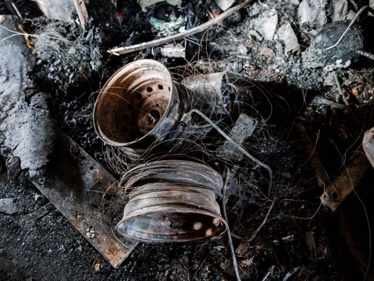 Warsztat w Milejowicach po pożarze (zdjęcia)