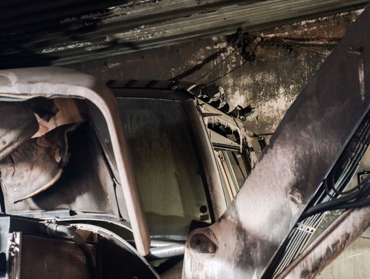 Warsztat w Milejowicach po pożarze (zdjęcia)