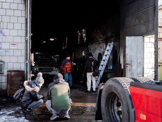 Warsztat w Milejowicach po pożarze (zdjęcia)