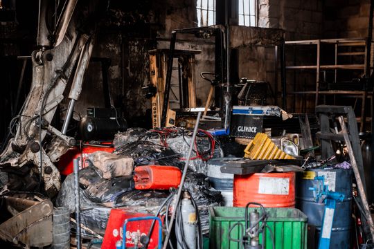 Warsztat w Milejowicach po pożarze (zdjęcia)