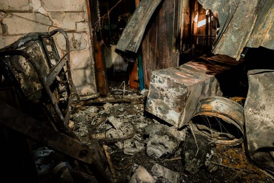 Warsztat w Milejowicach po pożarze (zdjęcia)