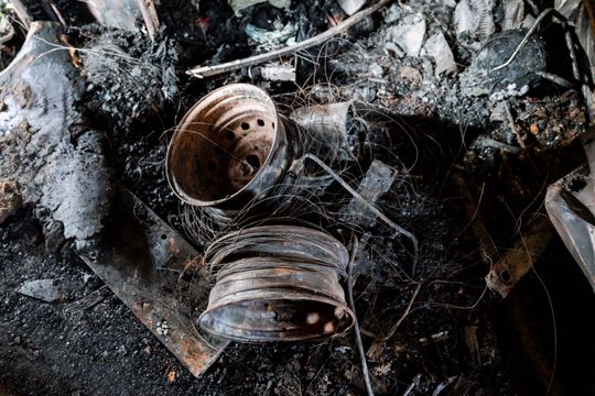 Warsztat w Milejowicach po pożarze (zdjęcia)