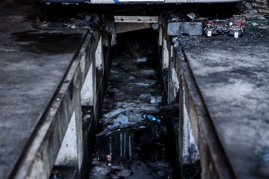 Warsztat w Milejowicach po pożarze (zdjęcia)